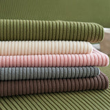 Vertical Stripe Corduroy Anti-Scratch Stretch Full-Cover Sectional Cozy Couch Cover