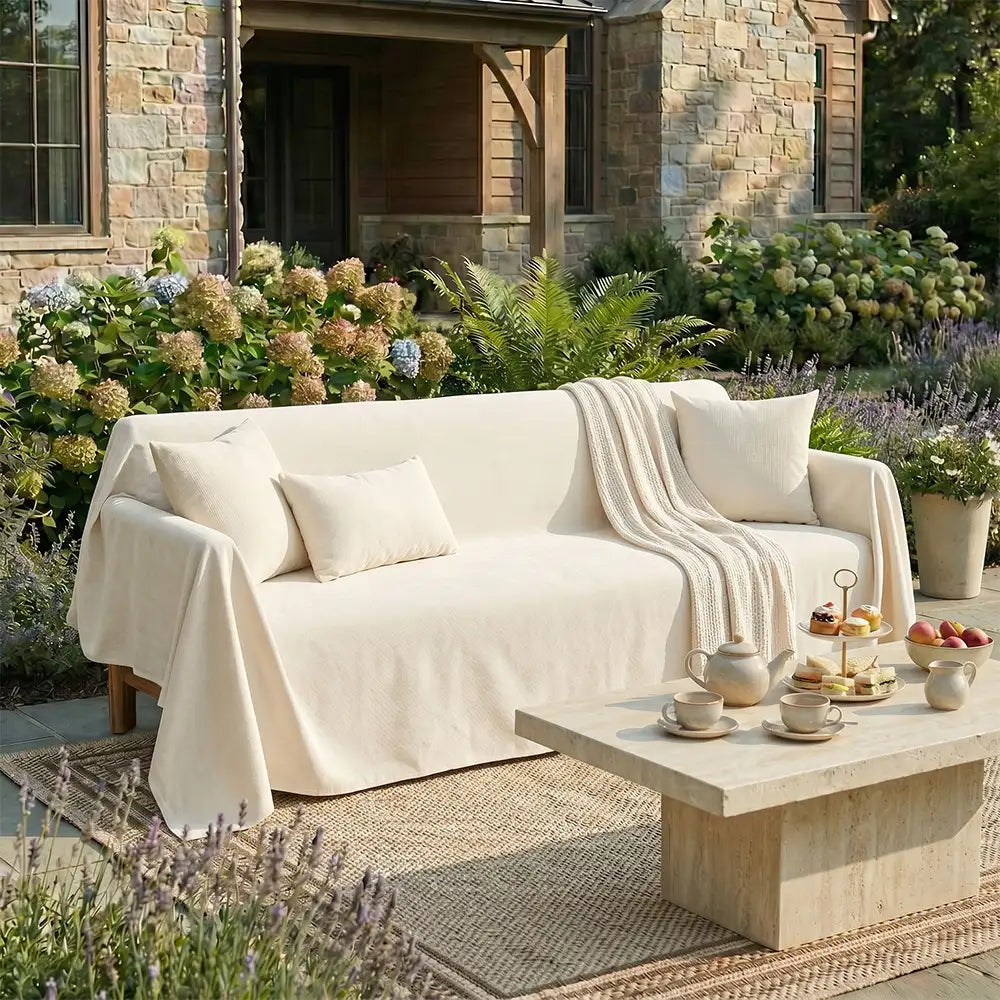 Soft and Waterproof Scratch-Resistant Non-Linting Throw Heavy-Duty Couch Cover