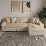 Breathable Woven Cotton Linen Non-Slip Reinforced Couch Cover