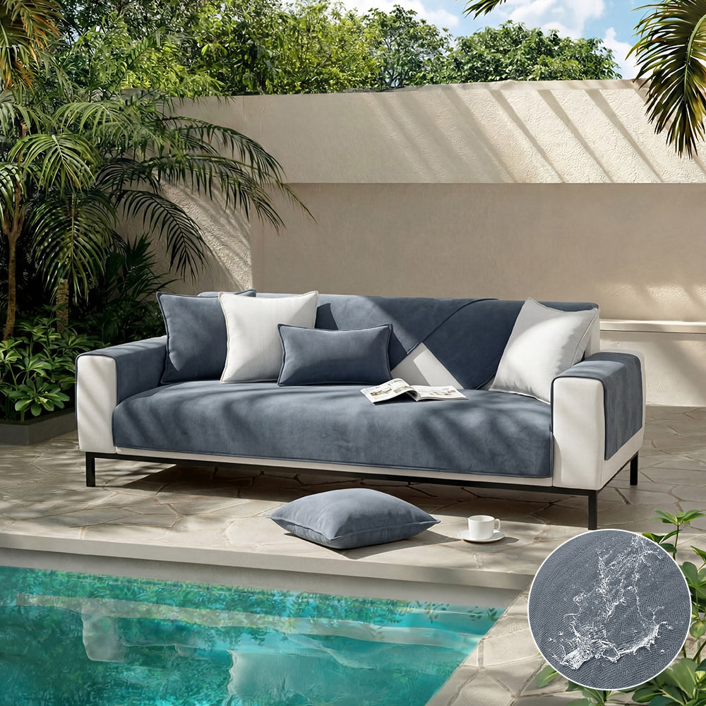 Waterproof All-season Stain-resistant Durable Outdoor Plush Couch Cover