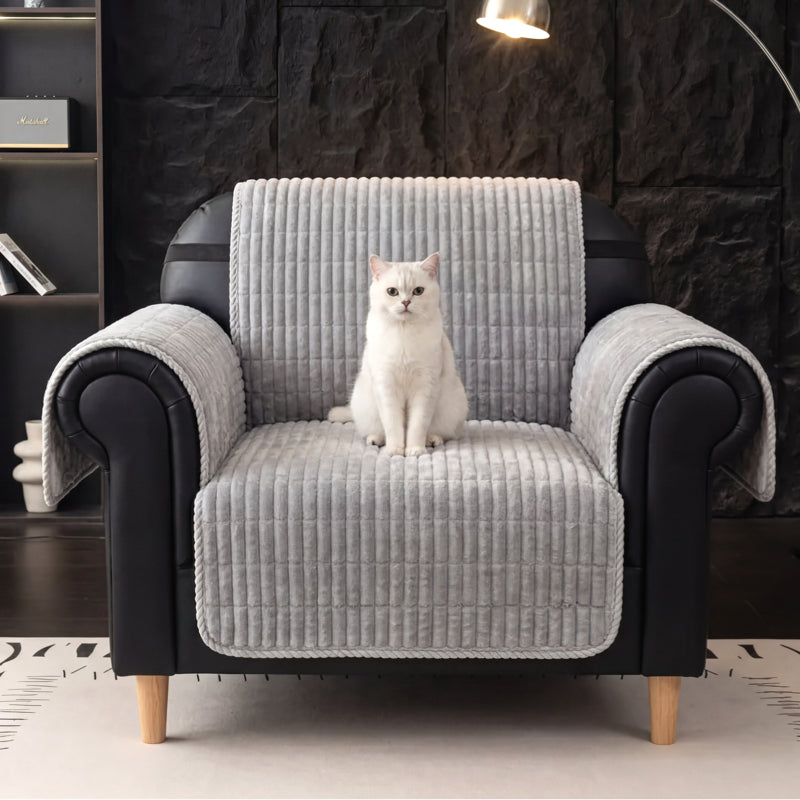 Waterproof One-Piece Cozy Flannel Sofa Protection Non-Slip Recliner Anti-Slip Couch Covers