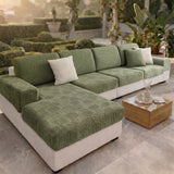 Honeycomb Pattern Water-resistant Stretch Full-Cover Magic Outdoor Elegant Couch Cover