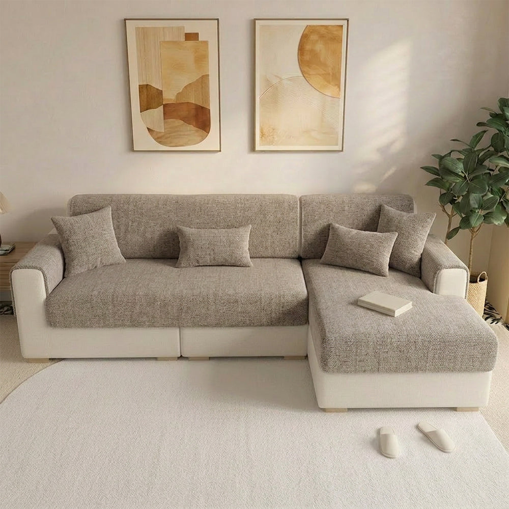 One-Piece Chenille Scratch-Resistant Durable Water-Repellent Non-Slip Stretch Couch Cover