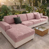 Modern Leaf Jacquard Water-Repellent Anti-Scratch Stretch Full Wrap Sectional Premium Couch Cover