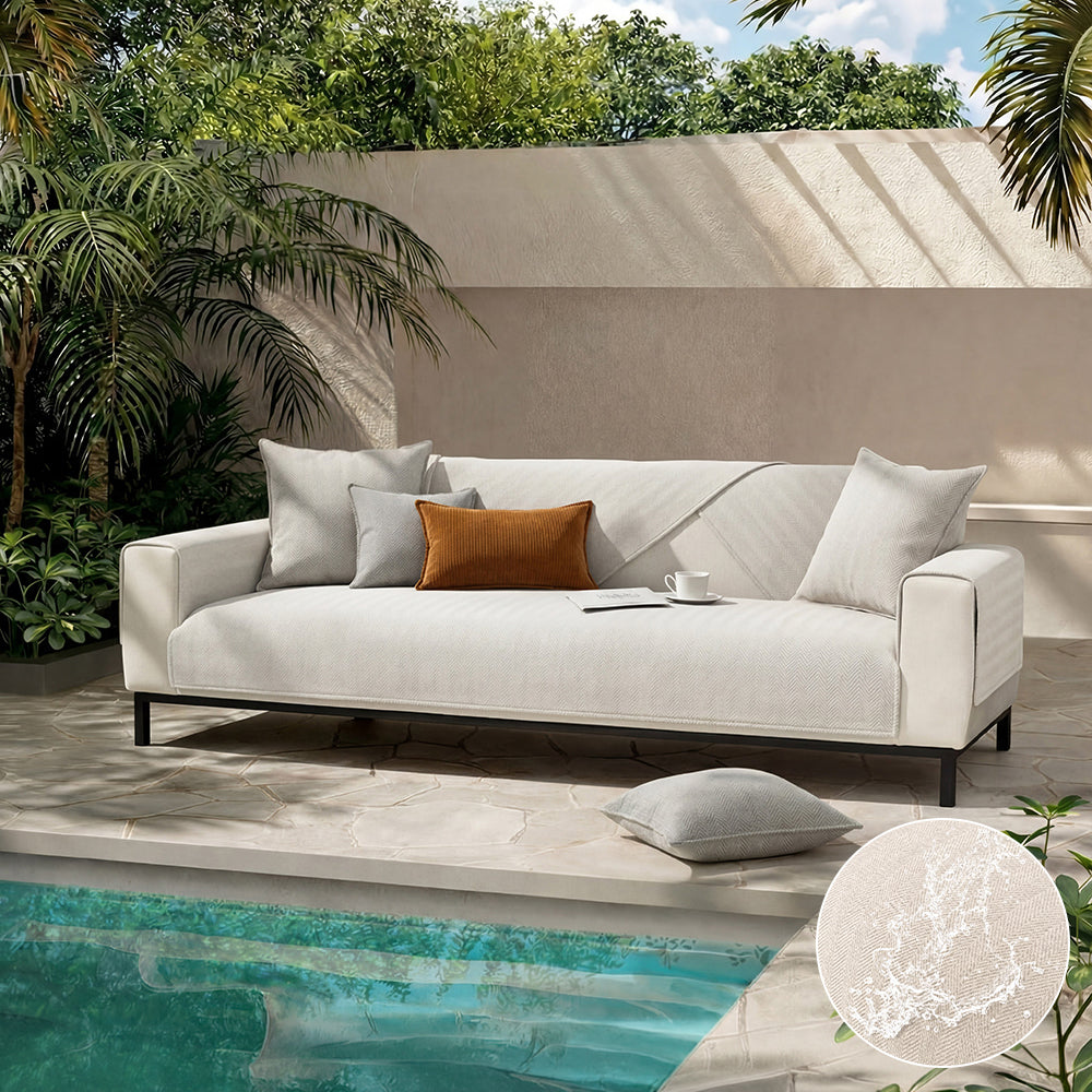 Waterproof All-season Stain-resistant Durable Outdoor Plush Couch Cover