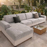 Modern Leaf Jacquard Water-Repellent Anti-Scratch Stretch Full Wrap Sectional Premium Couch Cover
