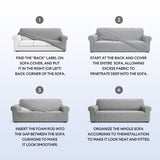 Herringbone Full Coverage Scratch-Resistant Sofa Protection Magic Stretch Cozy Couch Cover