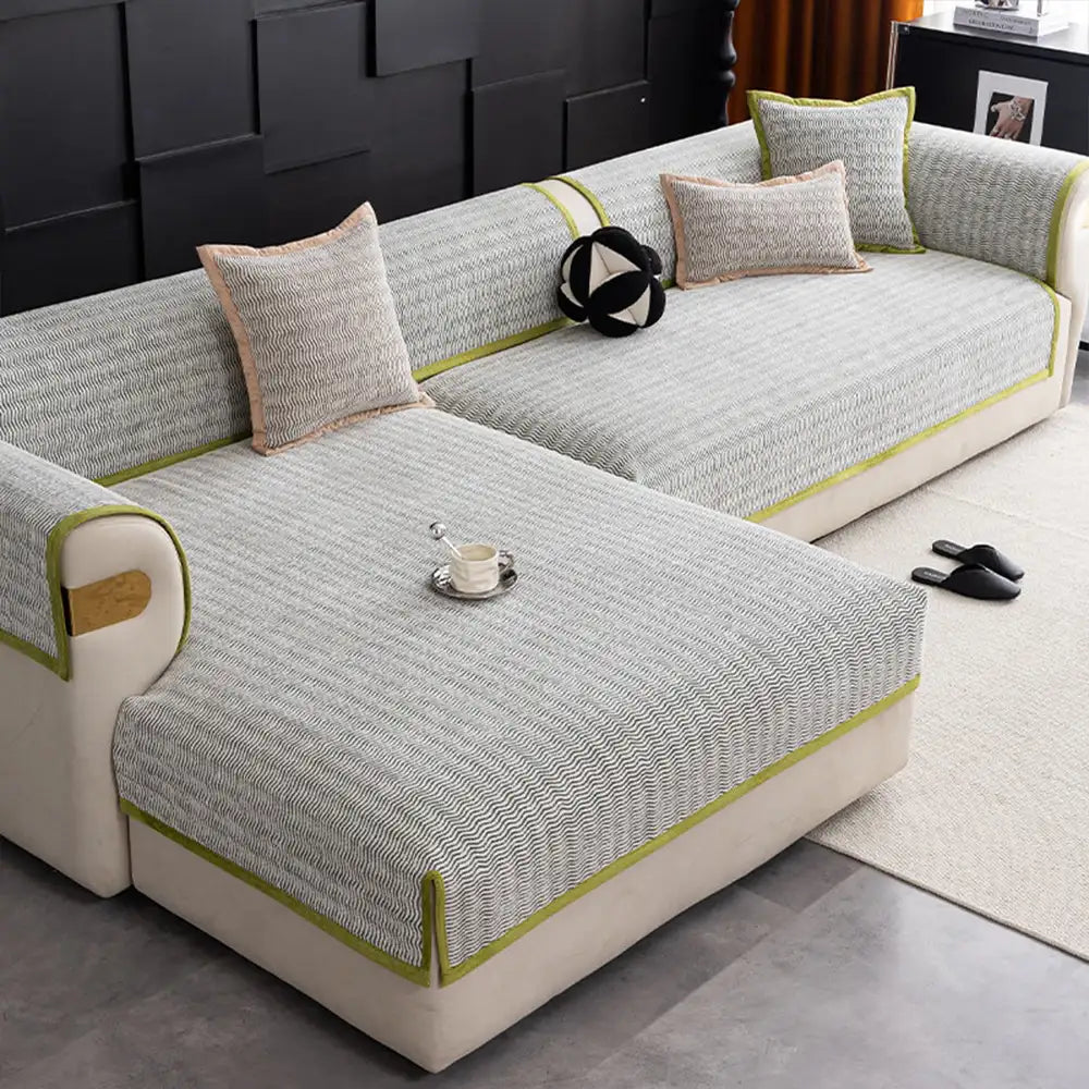 All-Season Chenille Breathable Sofa Protective Non-Slip Stretch Couch Cover