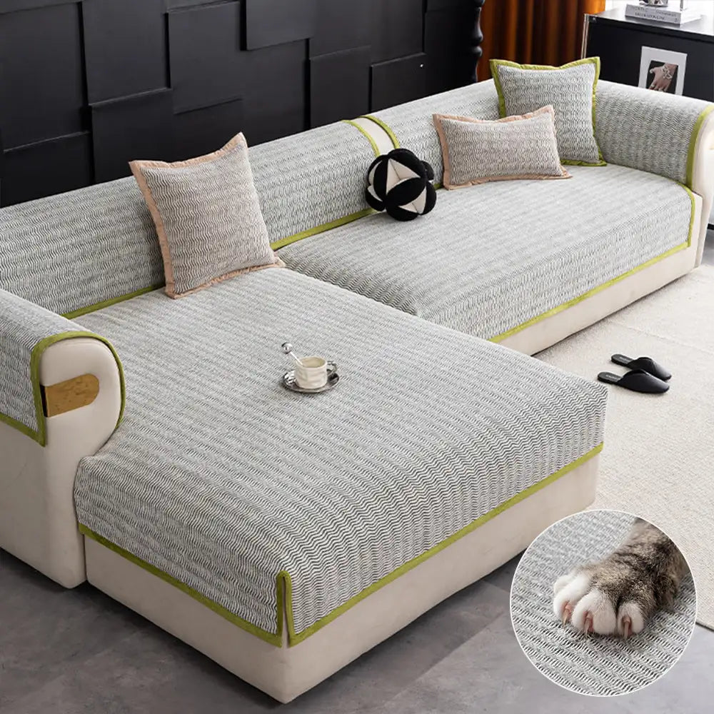 All-Season Chenille Breathable Sofa Protective Non-Slip Stretch Couch Cover