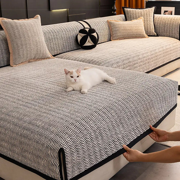 All-Season Chenille Breathable Sofa Protective Non-Slip Stretch Couch Cover