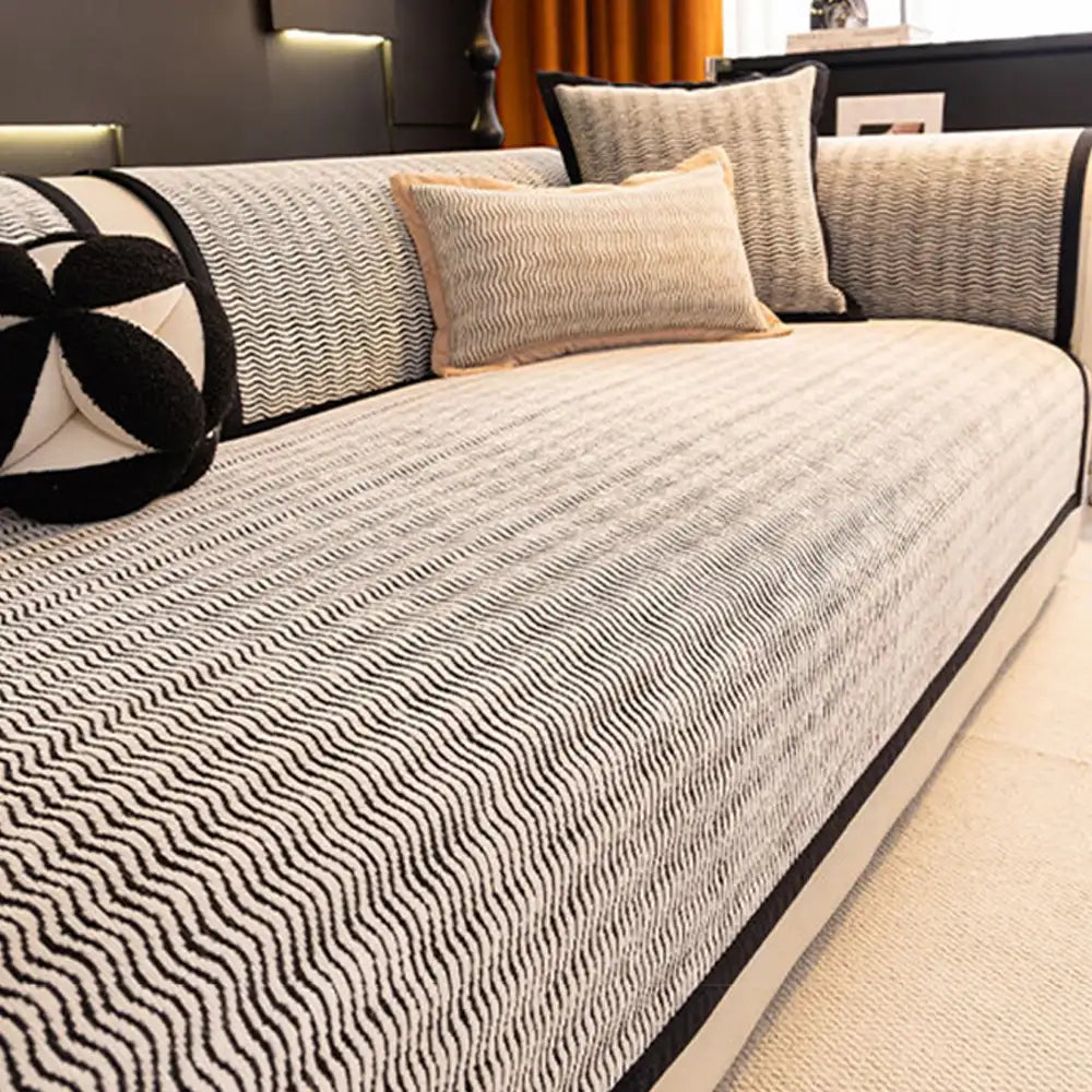 All-Season Chenille Breathable Sofa Protective Non-Slip Stretch Couch Cover