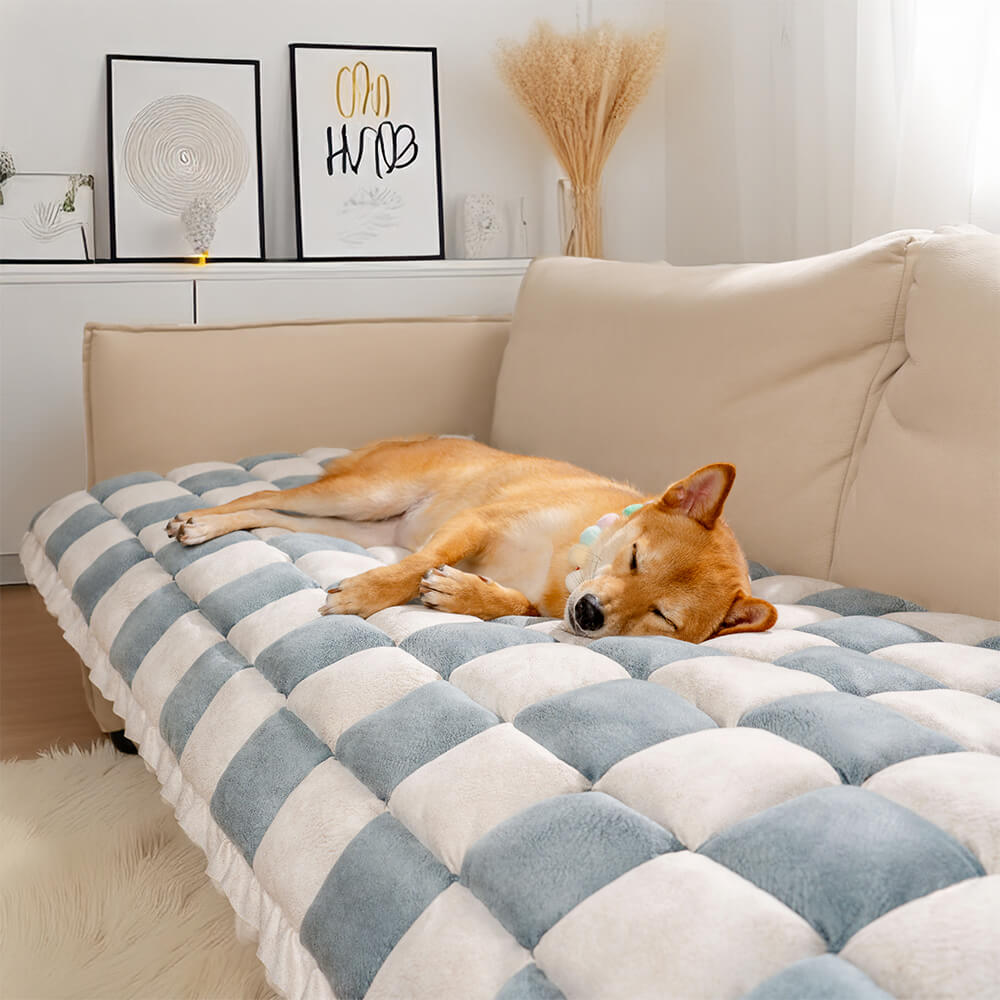 All-Season Plaid Pet Mat Scratch-Resistant Protector Classic Couch Cover