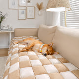 All-Season Plaid Pet Mat Scratch-Resistant Protector Classic Couch Cover