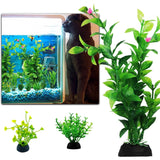 Aquarium Decoration | Realistic Green Plastic Plants | Versatile Underwater Hideaway 3