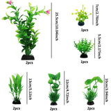 Aquarium Decoration | Realistic Green Plastic Plants | Versatile Underwater Hideaway 4
