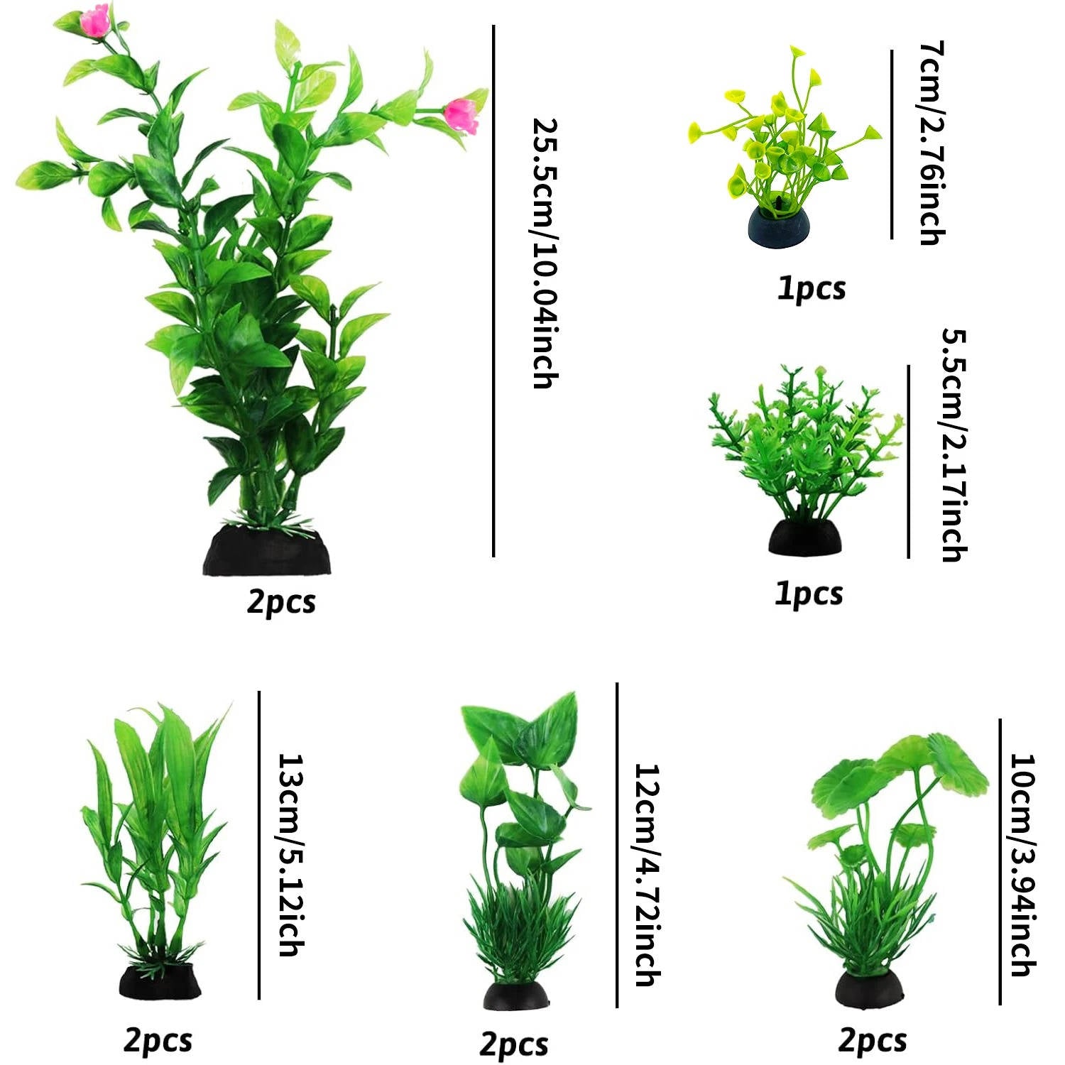 Aquarium Decoration | Realistic Green Plastic Plants | Versatile Underwater Hideaway 4