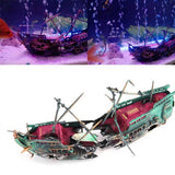 Aquarium Decoration | Sunken Boat | Realistic Underwater Scene | Fish-Friendly 1