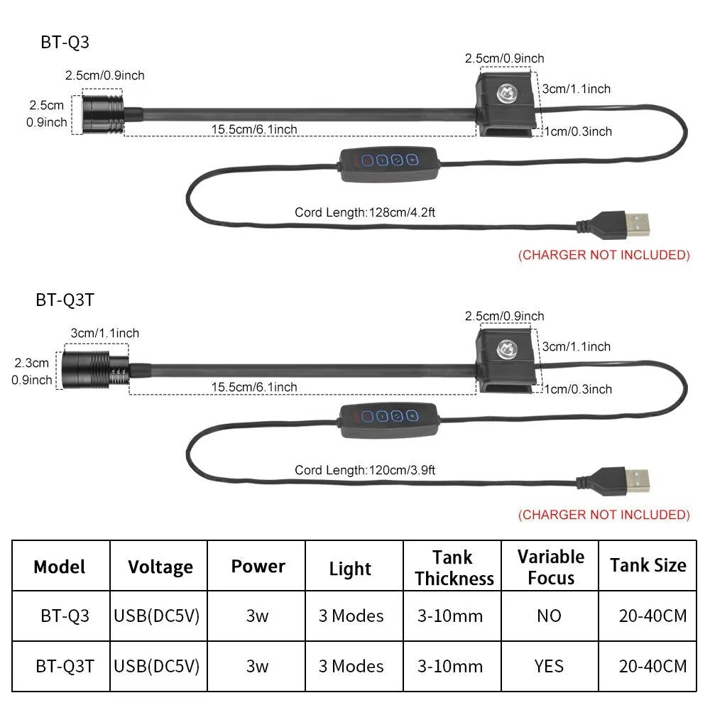 Aquarium LED Light | Adjustable Brightness and Color Modes | Compact Design 5