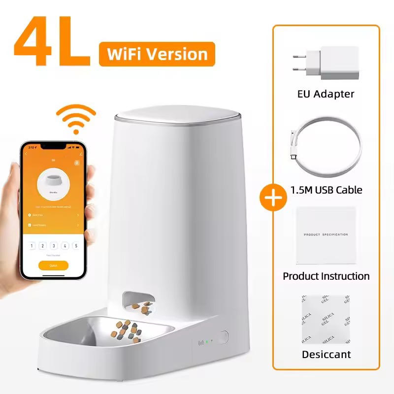 Automatic Cat Feeder | Smart WiFi-Controlled Cat Food Dispenser | Reliable Large Capacity Pet Feeder 5