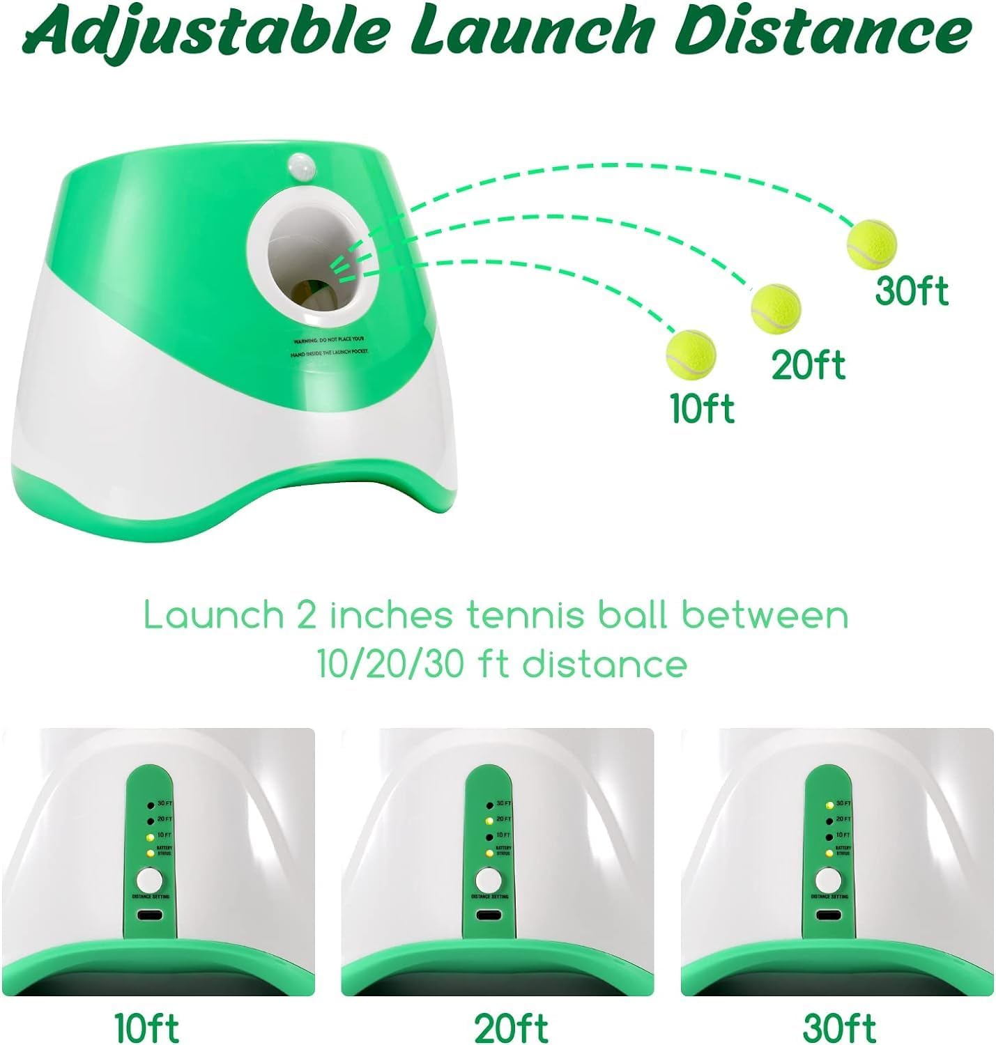 Automatic Dog Ball Thrower | Adjustable Distance Launcher for Small Dogs 2