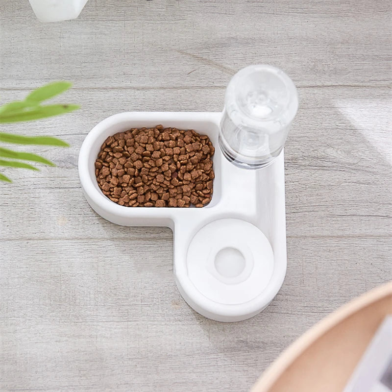 Automatic Pet Feeder | Durable Plastic 2-in-1 Food and Water Dispenser | Space-Saving Corner Design 2