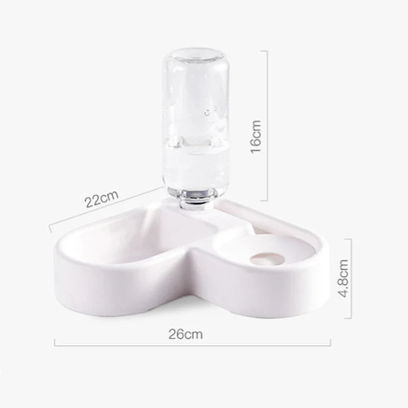 Automatic Pet Feeder | Durable Plastic 2-in-1 Food and Water Dispenser | Space-Saving Corner Design 4