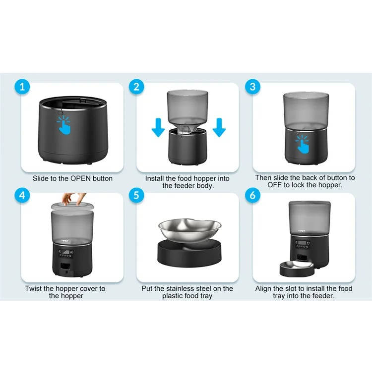 Automatic Smart Pet Feeder | Stainless Steel Bowl | Precision Portion Control 6