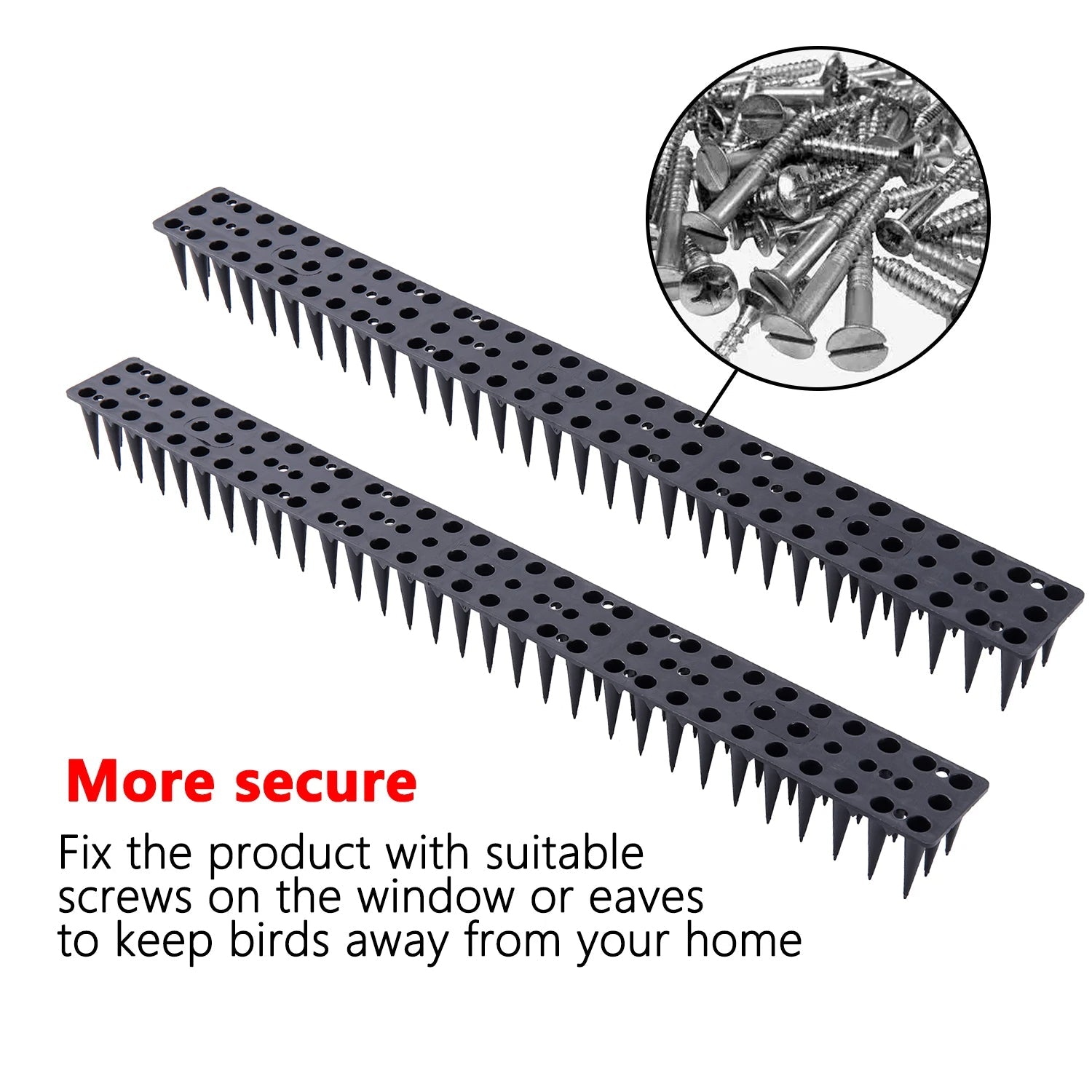 Bird Control Spikes | Eco-Friendly Plastic and Stainless Steel Deterrent | Effective Bird Prevention Spikes for Home and Garden 3