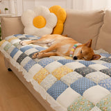 Garden Chic Cotton One-Piece Pet Friendly Protective Silky Couch Cover
