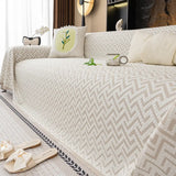 Breathable Cooling Ice Silk Heat-Absorbing Large Sofa Blanket Stretch Couch Cover