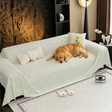 Breathable Cooling Ice Silk Heat-Absorbing Large Sofa Blanket Stretch Couch Cover