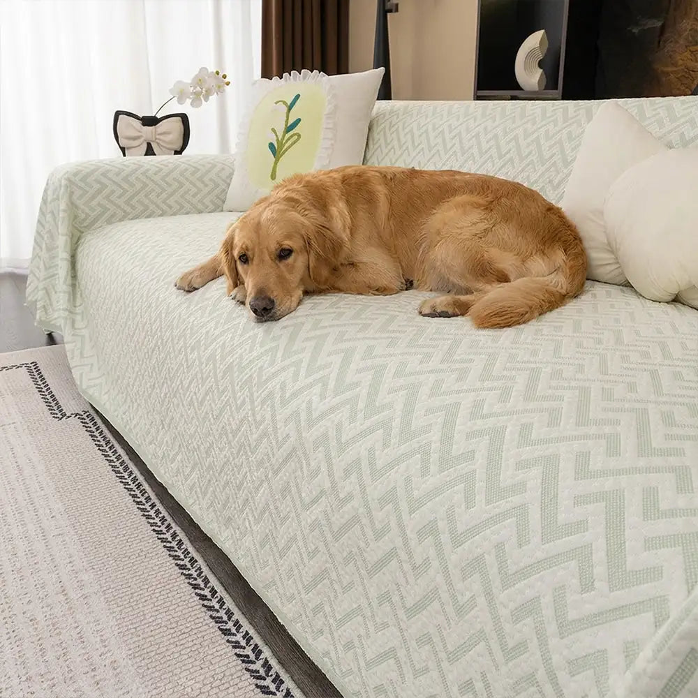 Breathable Cooling Ice Silk Heat-Absorbing Large Sofa Blanket Stretch Couch Cover