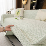 Breathable Cooling Ice Silk Heat-Absorbing Large Sofa Blanket Stretch Couch Cover
