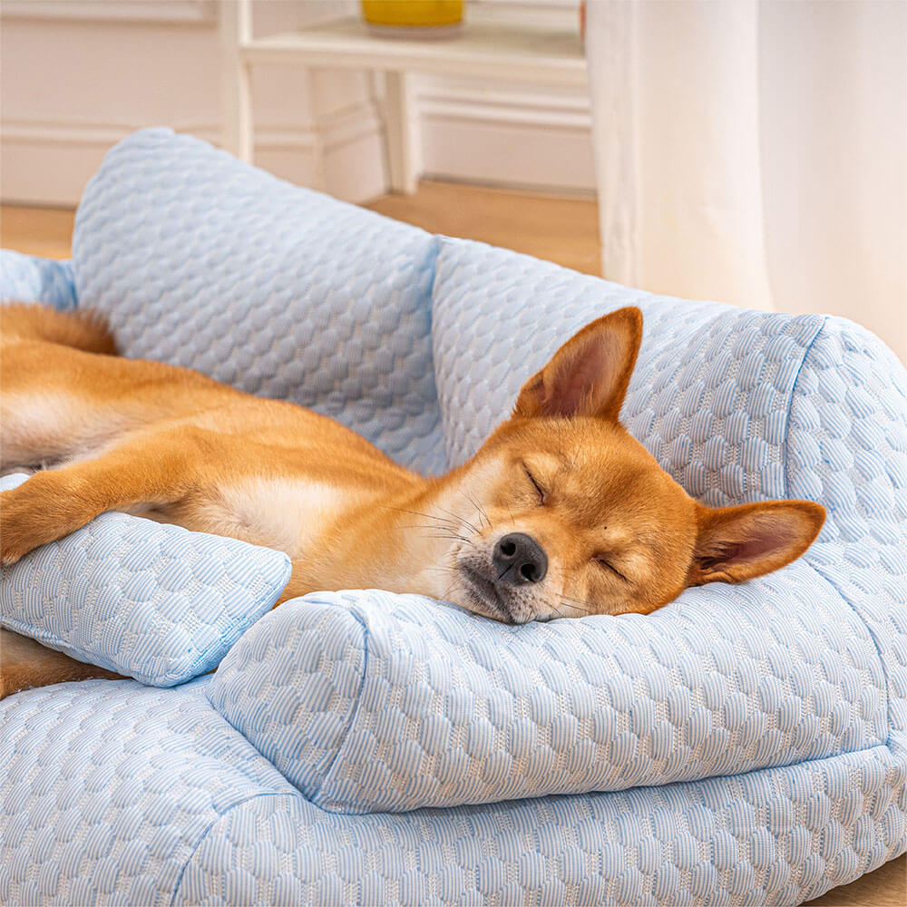 Breathable Ice Silk Dog Bed | Comfortable Cooling Sofa for Pets 2