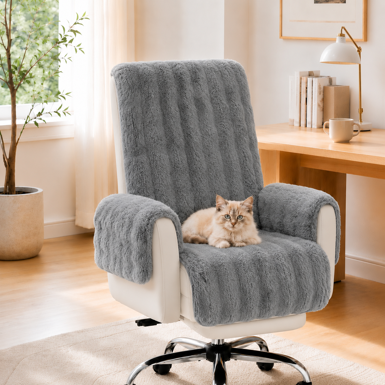 Water-resistant Fluffy Soft Furniture Protector Recliner Chair Covers Premium Couch Covers