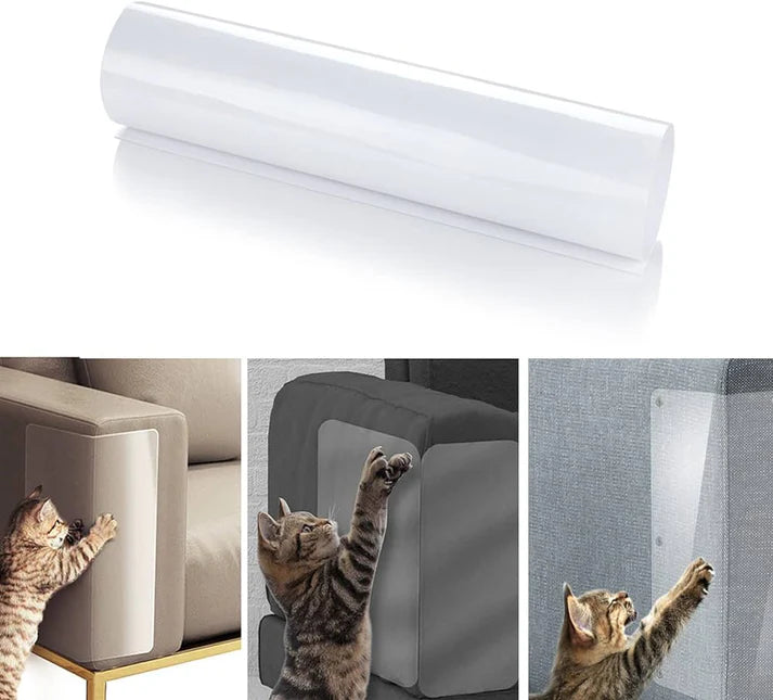 Cat Furniture Scratch Protector | Clear Adhesive Sheet | Durable Claw Prevention 3