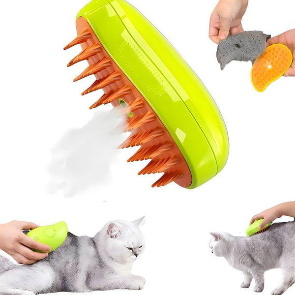 Cat Grooming Brush | Gentle Silicone Bristles for Shedding | Ergonomic Design for All Breeds 1