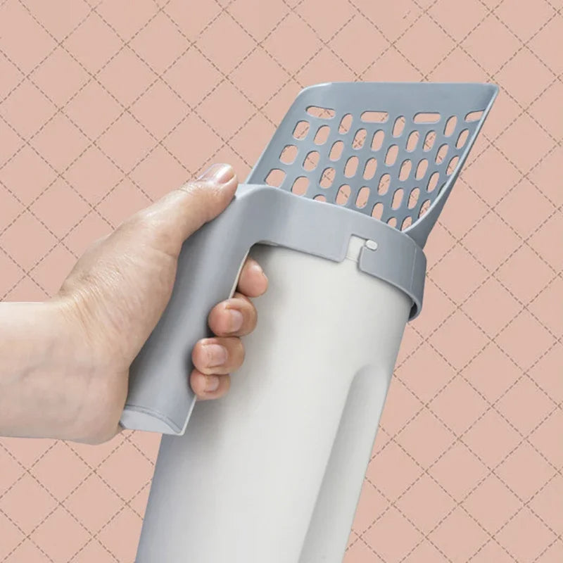 Cat Litter Scoop with Built-In Waste Container | Durable and Efficient Sifting Tool 0
