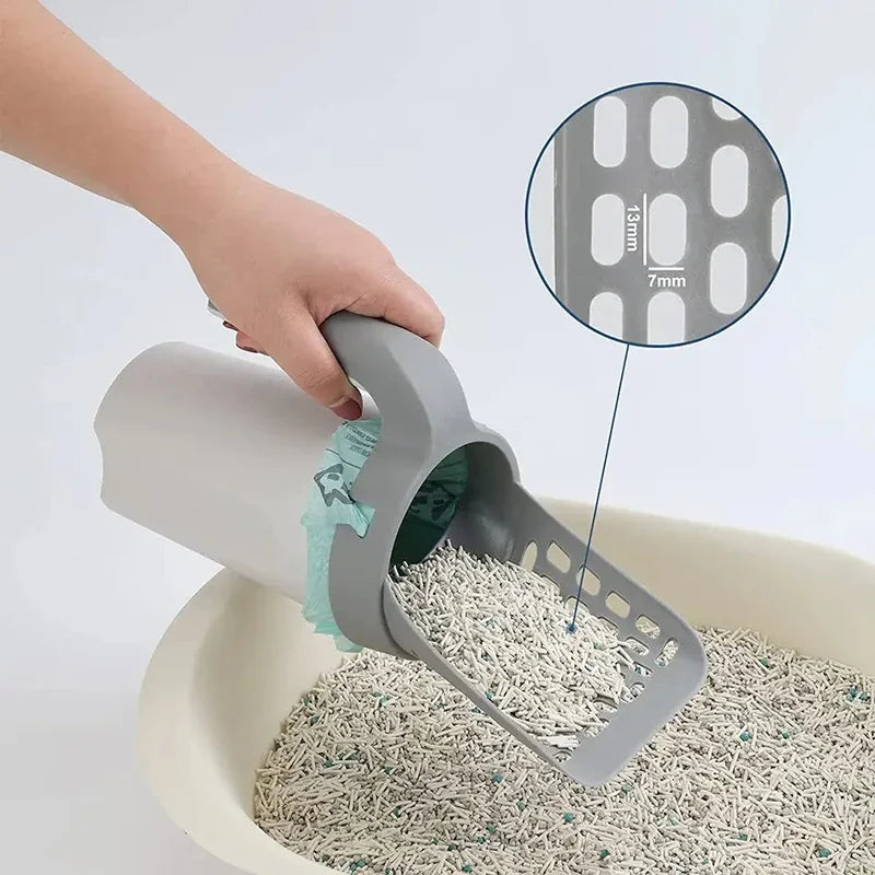 Cat Litter Scoop with Built-In Waste Container | Durable and Efficient Sifting Tool 1