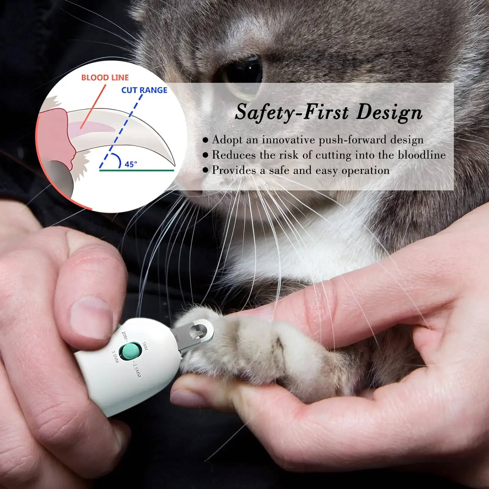 Cat Nail Clippers | Adjustable Stainless Steel Pet Grooming Tool | Safe and Comfortable 2