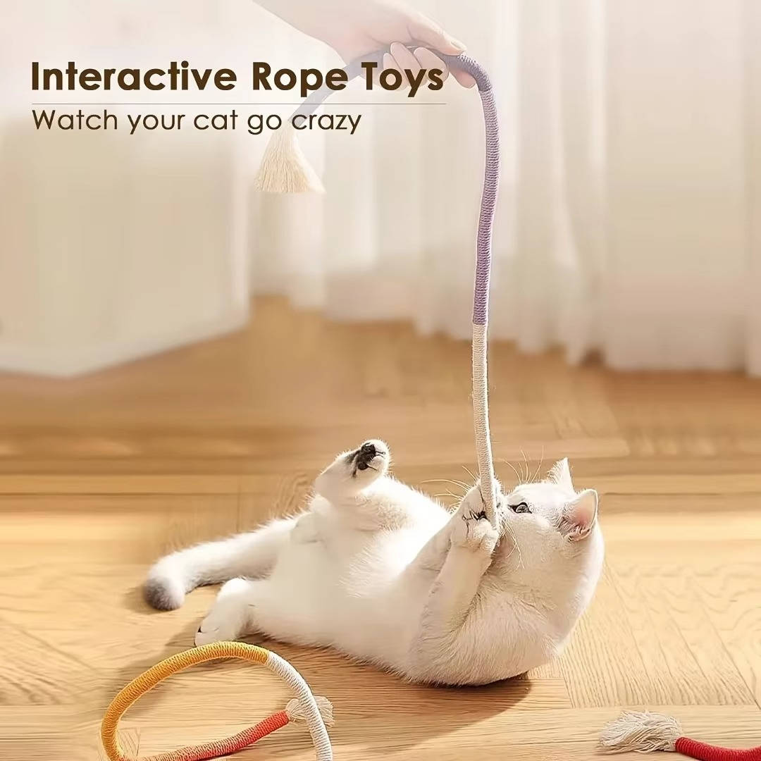 Cat's Chew Toy Set | Durable Cotton Rope with Silvervine Balls 1