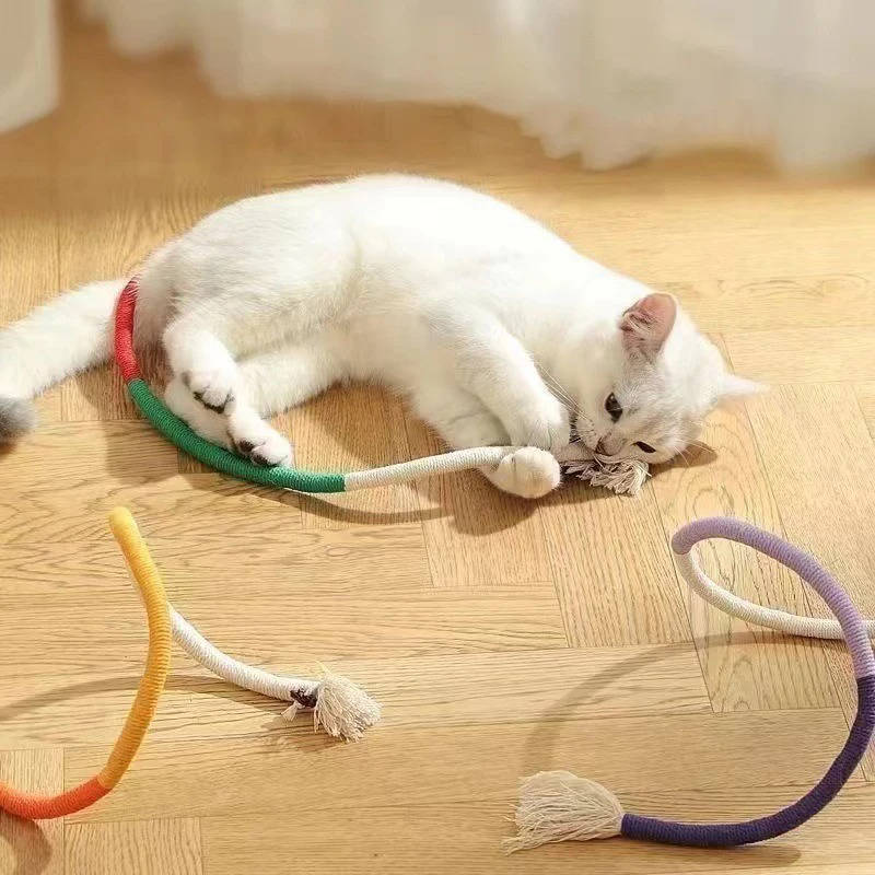 Cat's Chew Toy Set | Durable Cotton Rope with Silvervine Balls 6