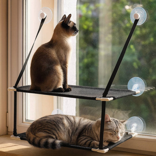 Cat's Double Layer Oxford Fabric Window Perch | Comfortable Space for Sunbathing 0