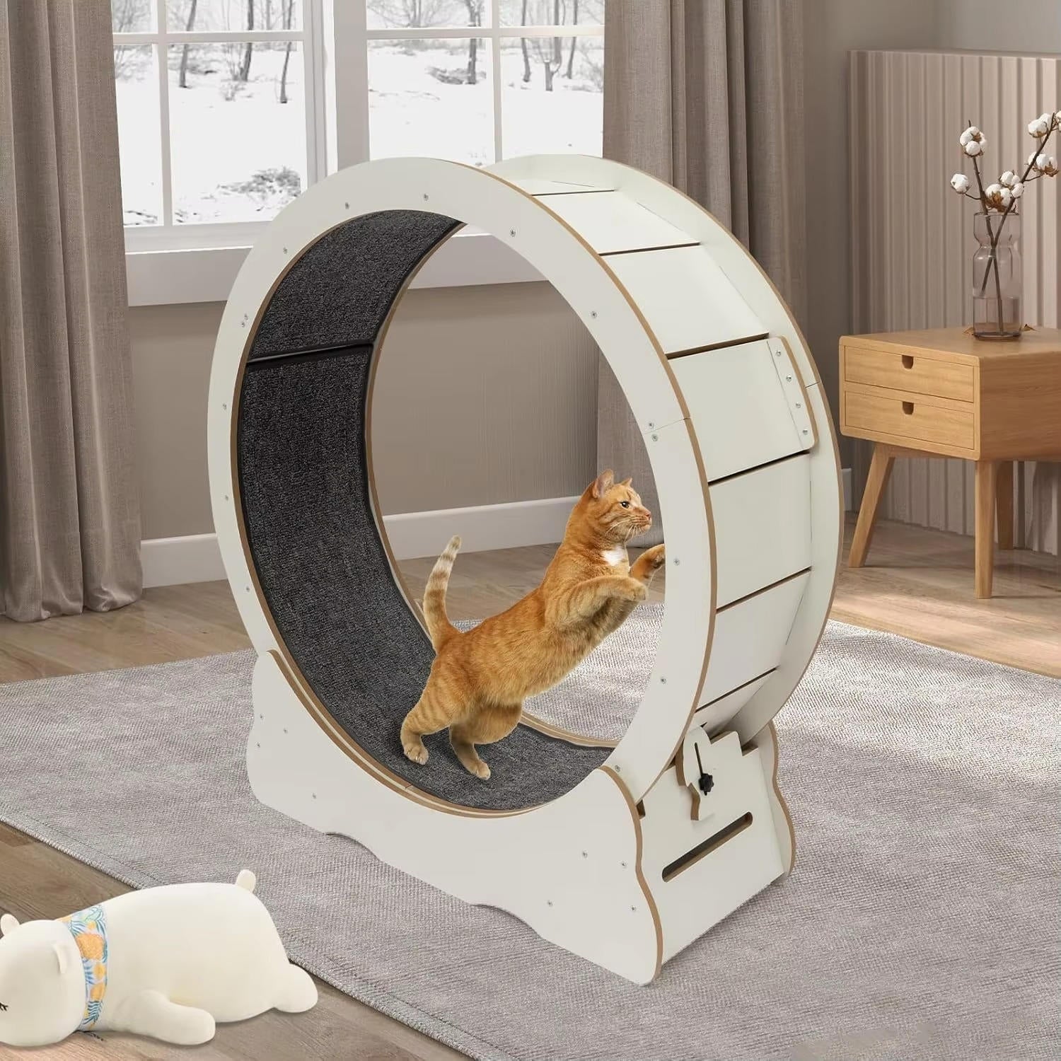 Cat's Indoor Exercise Wheel | Quiet Rolling System for Active Play 3