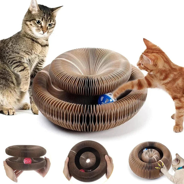 Cat's Interactive Cardboard Scratching Board | Durable Foldable Play Area 0