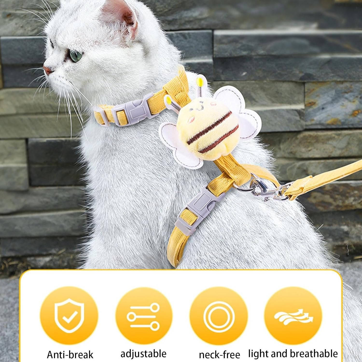 Cat's Lightweight Polyester Vest Harness | Escape Proof Adjustable Walking Gear 1