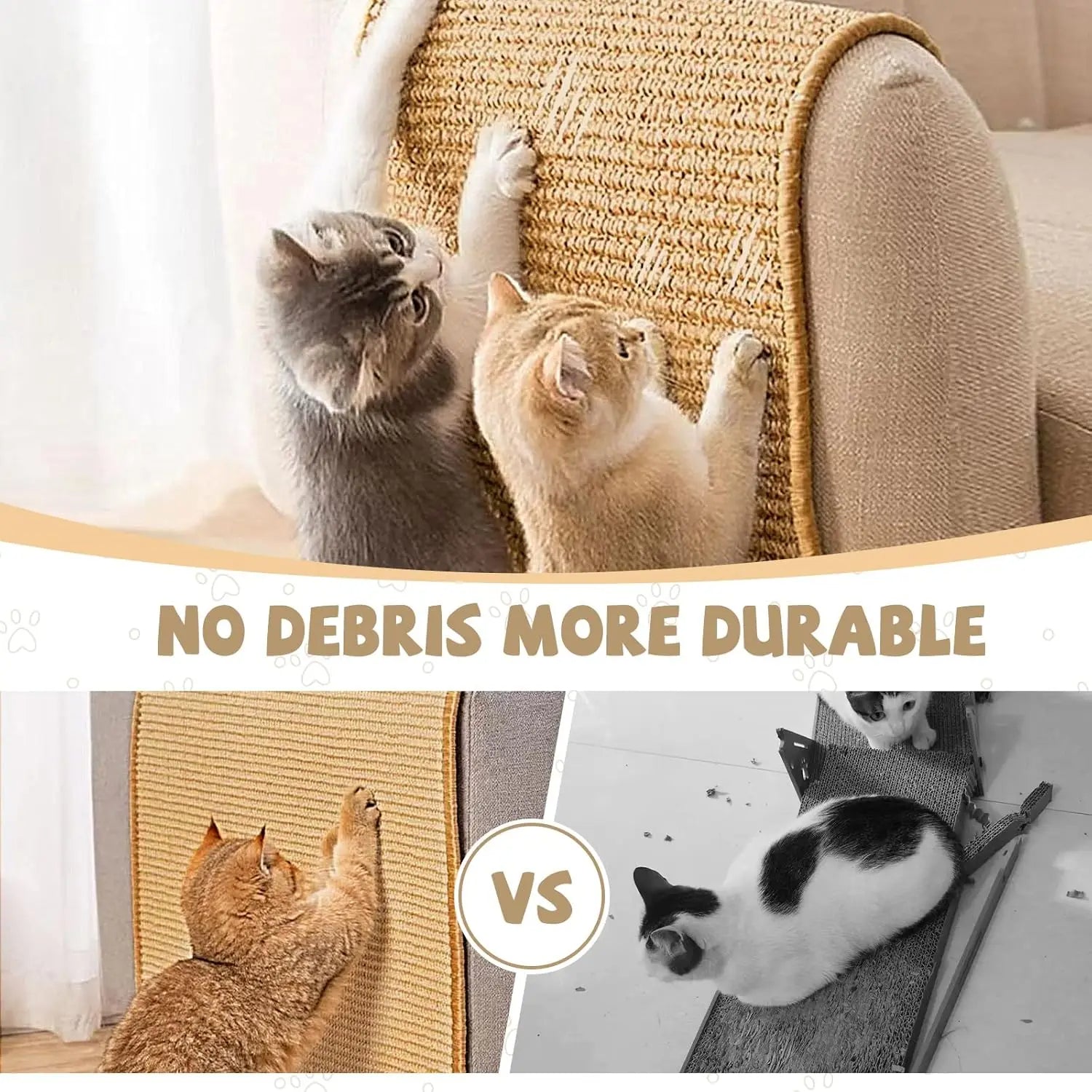 Cat's Natural Sisal Scratcher Board | Durable Multi-Functional Mat 3