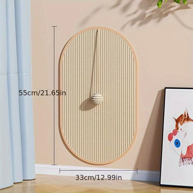 Cat's Wall-Mounted Sisal Scratch Pad | Durable Multi-Functional Scratching Mat 6