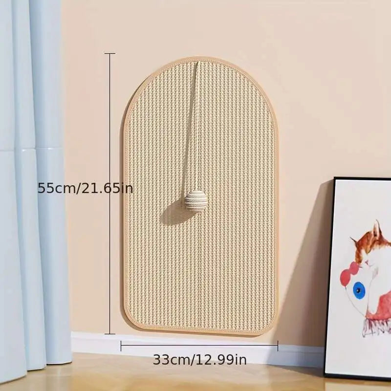 Cat's Wall-Mounted Sisal Scratch Pad | Durable Multi-Functional Scratching Mat 8