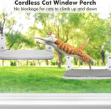 Cat's Window Perch | Dual-Sided Fabric Cat Hammock | Secure Suction Mount 1
